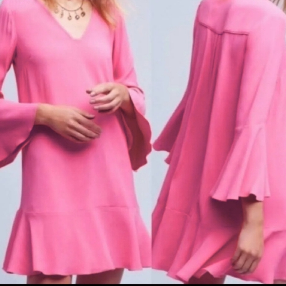 Anthropologie HD In Paris Pink Dress 10